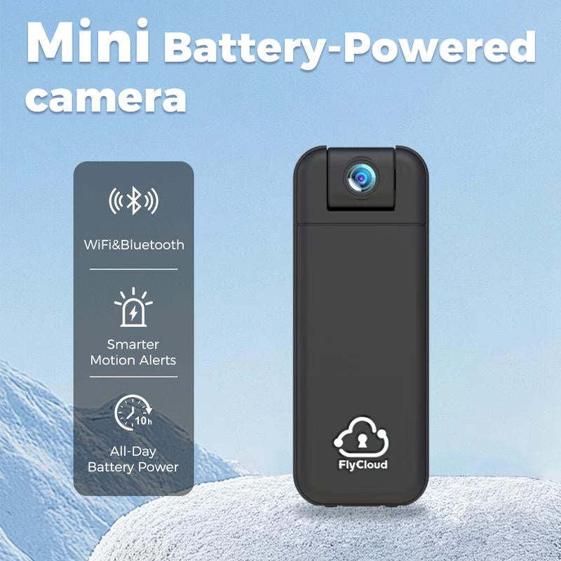 Flycloud One 4K Mini Camera - Waterproof, Anti-Shake, 3-4 Hours Battery Life, Ideal for Pets, Travel, Adventures, Meetings, and Daily Recording